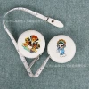 Printed PU leather tape measure, national trend style, automatic telescopic three-measurements, mini leather tape measure, small gift, facial mask soft tape measure Specification image
